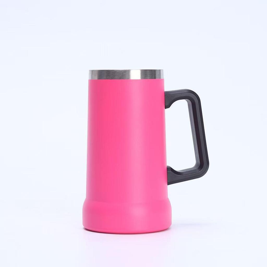 304 Stainless Steel Vacuum Insulated Coffee Tumbler with Handle - Portable Customizable Brazilian Beer Cup