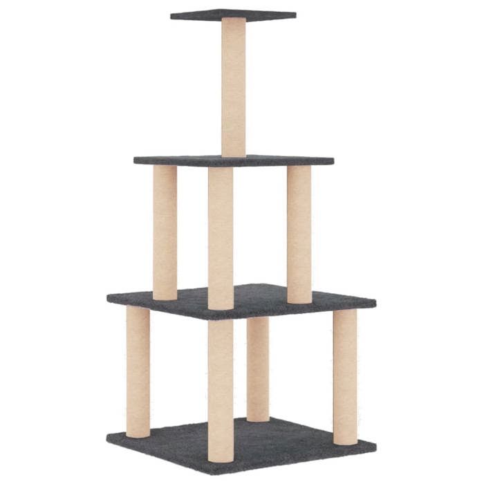 Maison Exclusive - Arbre à chat avec griffoirs en sisal gris foncé 111 cm