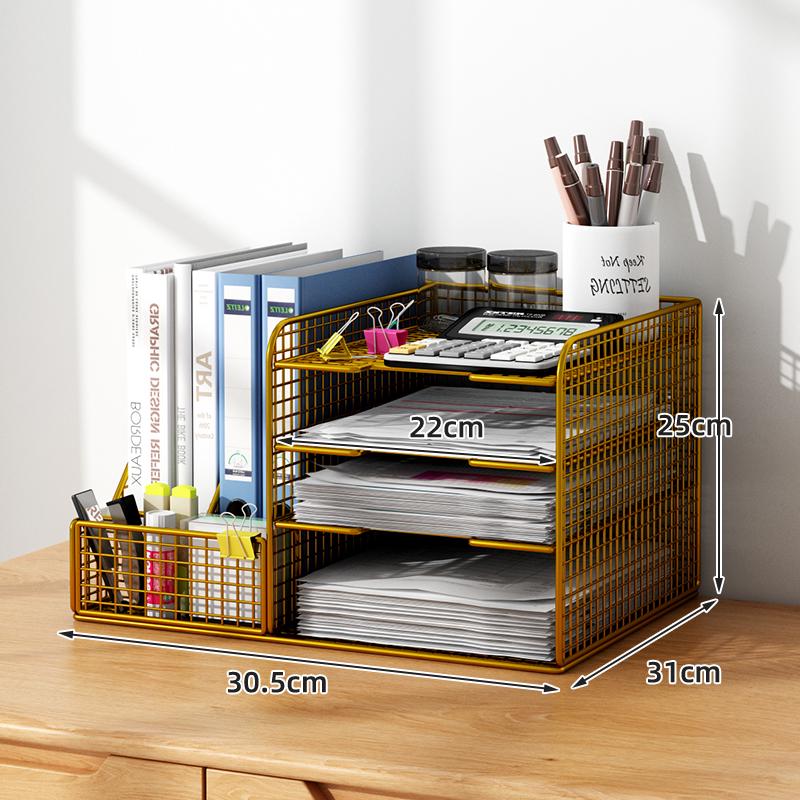 Multi-layer Desktop File & Bookshelf Organizer