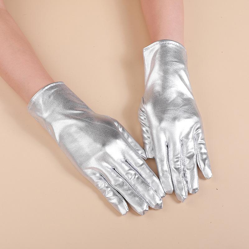 Sexy Shiny Patent Leather Long Gloves for Stage Performance & Photography