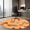Christmas Printed Round Rug Carpet Chair Rug Area Rug Entryway Doormats,for Office Chair Living Room Bedroom Kitchen Room.