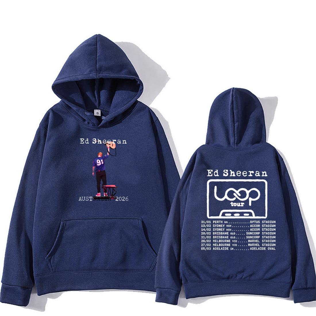 

Ed Sheeran Loop Tour Australia 2026 Tour Merch Hoodies Men Women s Autumn Winter Hip Hop streetwear Fleece Long sleeve Clothing 3XL