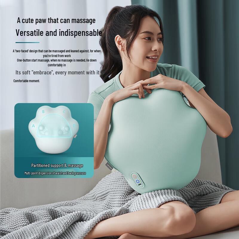 Philips Wireless Heated Kneading Back Massager Pillow