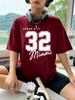 Dream City Number 32 Design Woman T-Shirts Polyester Multicolor T Shirt Hip Hop Summer Short Sleeve Y2K Breathable Clothing