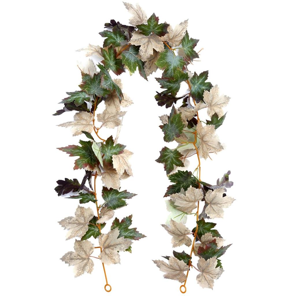 Artificial Maple Leaves Fall Leaf Garland Hanging Vines Versatile For Crafts