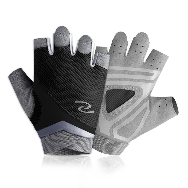 

OLIKEI Перчатки для фитнеса с половиной пальца для женщин и мужчин Дышащие нескользящие перчатки для спортзала Перчатки для велоспорта Спортивные перчатки Перчатки для тренировок с гантелями для йоги L чёрный