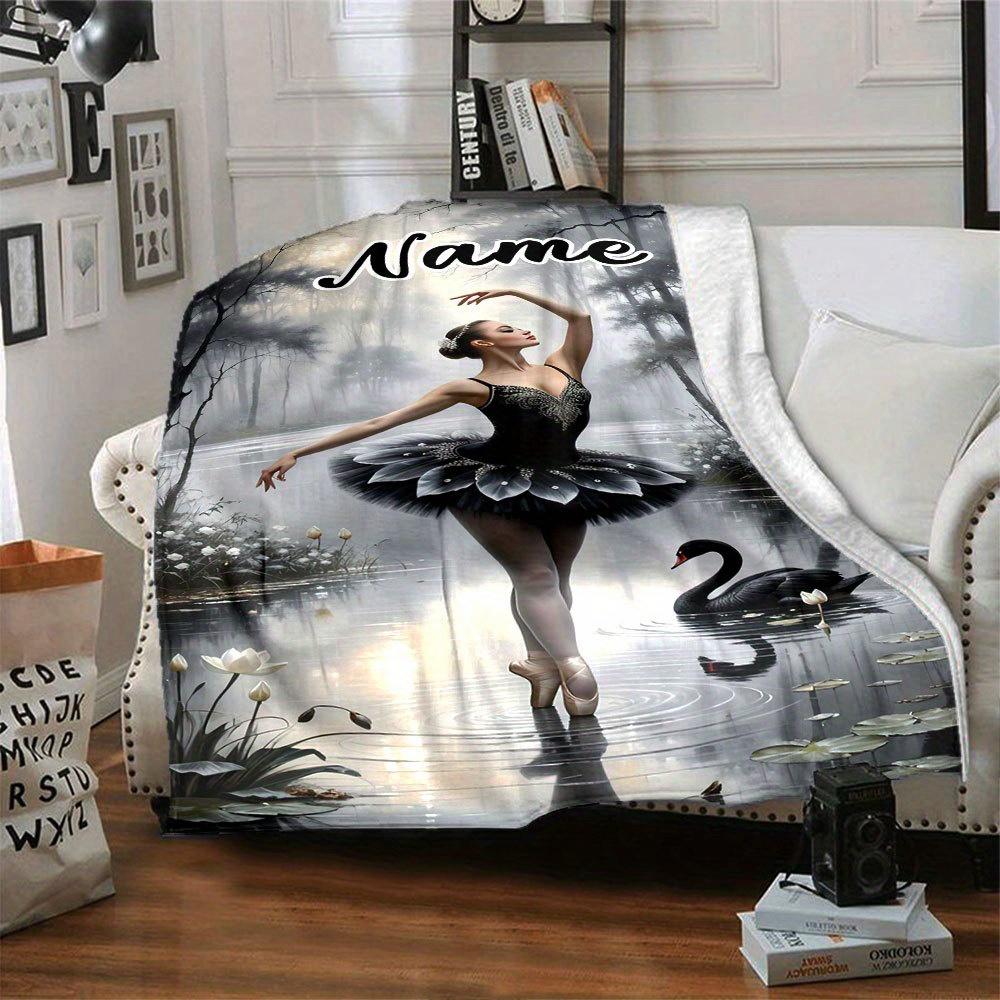 Swan Lake Ballet Dance Forest Scene Home Decorative Throw Blanket Gift For Adults T3