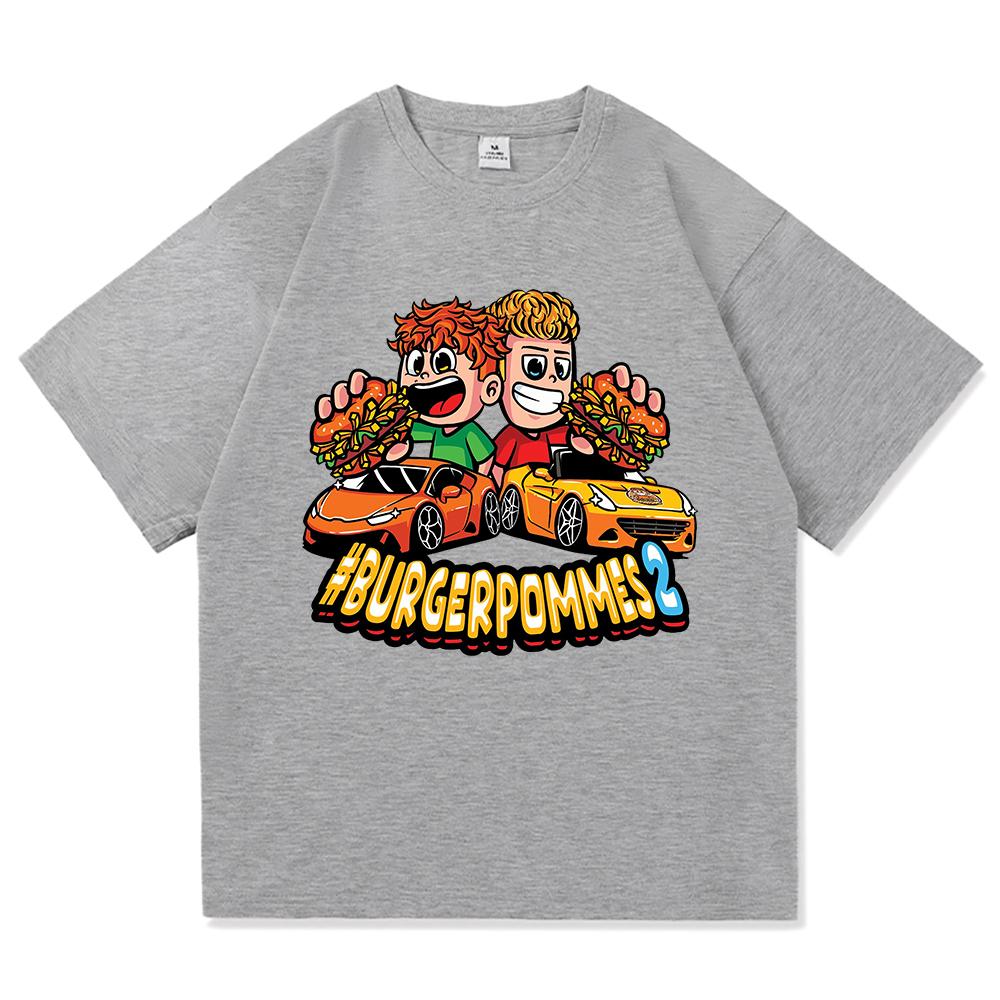 Burgerpommes 2 Tričko Móda Muži Harajuku Estetické Roztomilé Icrimax Tričko Unisex Vysoce Kvalitní Kreslené Ležérní Bavlněná Trička