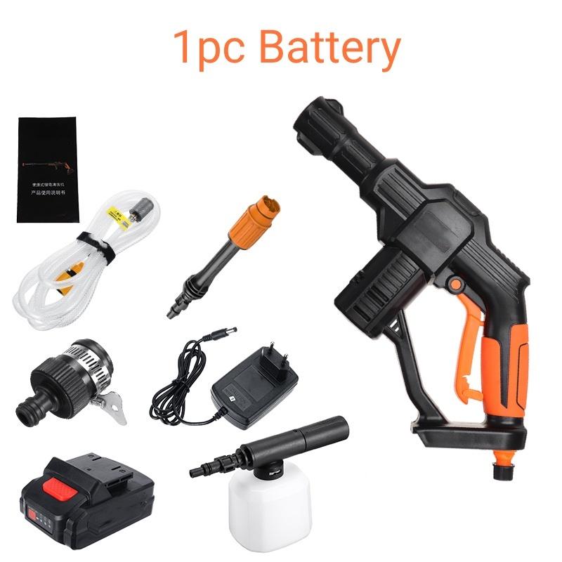70Bar 20V Lithium Battery 1000W Rechargeable High Pressure Car Washer Wireless Water Spray Guns  Cleaning Guns Handheld Cleaner