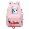 Popular Cartoon, Full-Time Hunter, Printed Schoolbag For Primary And Secondary School Students, Cute Girls' Casual Backpack.