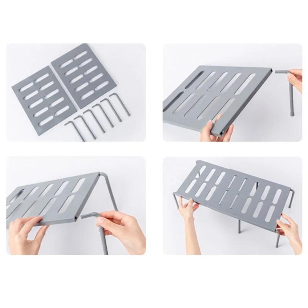 Condiment Storage Adjustable Kitchen Storage Rack Kitchenware Spice Rack Storage Shelf
