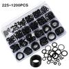 225pcs/740pcs/1200pcs Universal Rubber O-Ring Washer Combination Gasket O-Ring Repair Kit for Faucet Pipes Car Pipes