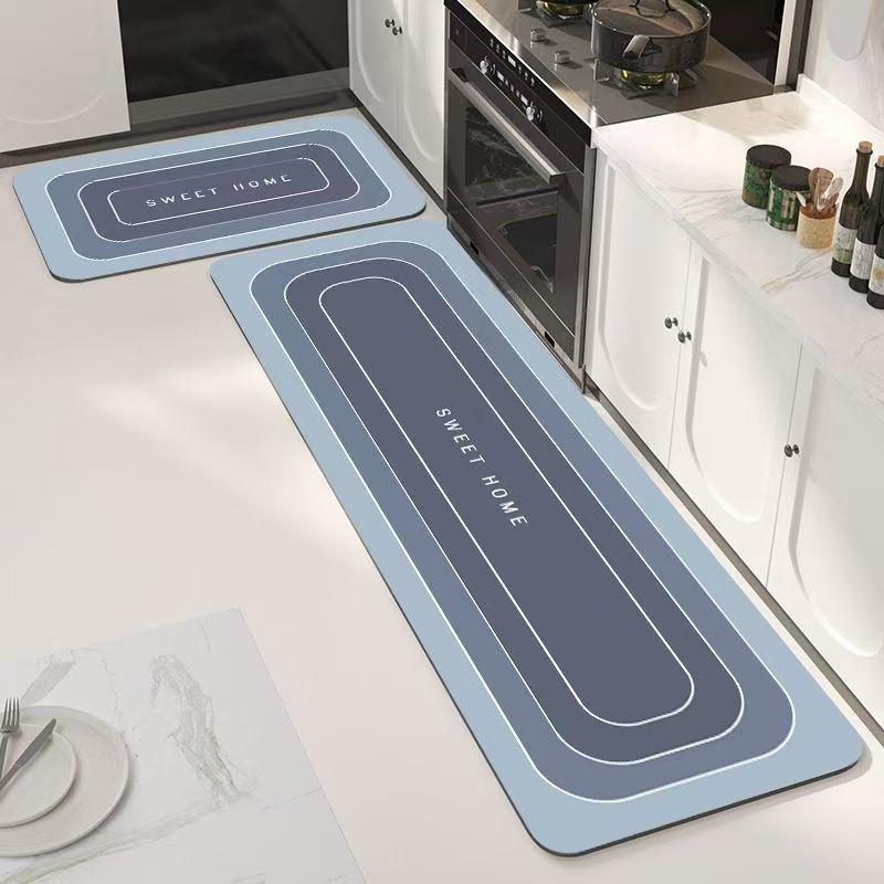 Kitchen Floor Mat Bedroom Living Room Long Bedside Area Rug Hallway Soft Washable Carpet Anti Slip Bathroom Entrance Doormat