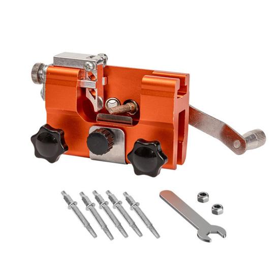 1 Set Chainsaw Sharpener Kit with 3/5/10 Sharpening Rods Portable Hand Crank Chainsaw Sharpening Jig Tools Kit with Sharpening Heads