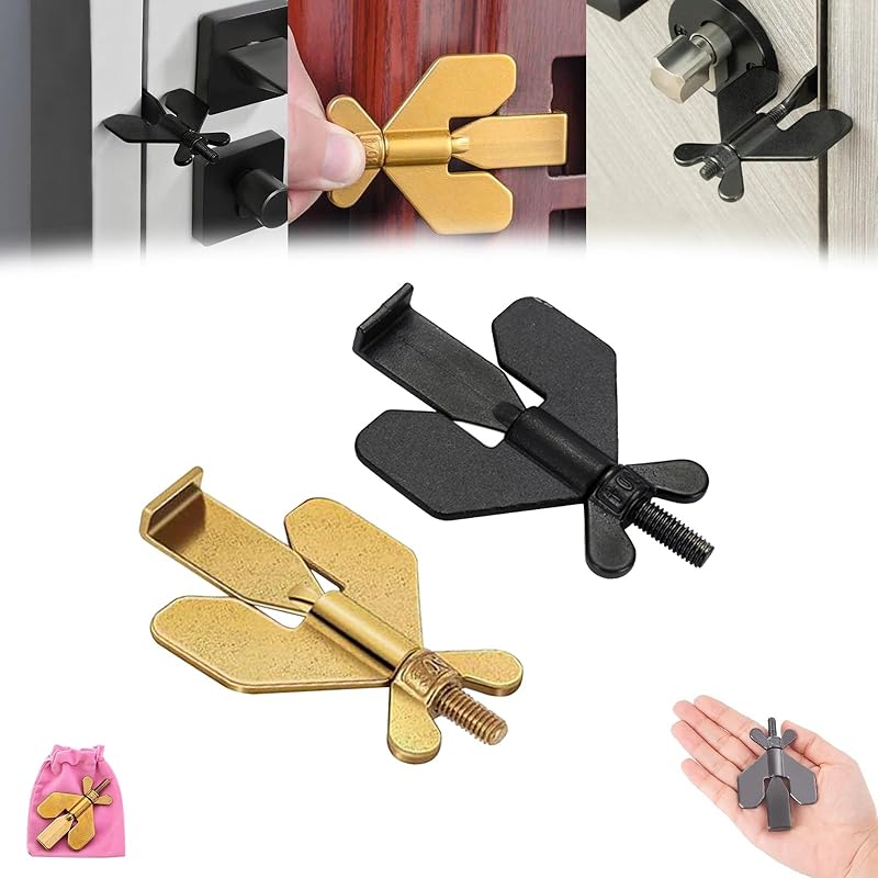 Anterlock - Premium Door Lock, Anterlock Premium Door Lock, Guard Kit Door Lock Travel, Portable Door Lock for Travel Hotel Safety, Adjustable Door