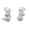 Yhpup Waterproo Shiny Cubic Zirconia Exquisite Wing Small Stud Earrings Daily for Women Wholesale Stainless Steel Chic Jewelry