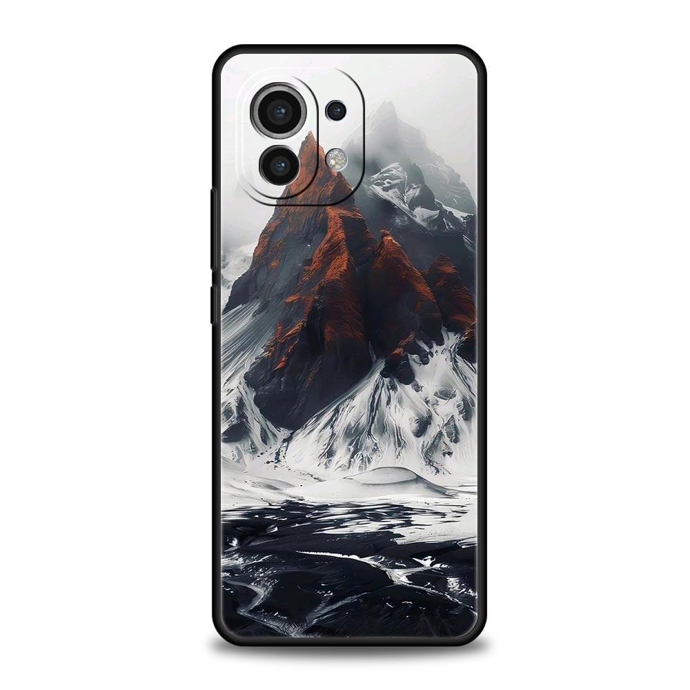 

Black Mountain Peak Phone Case Cover for Xiaomi Mi 17 Pro Max 15 14 13 12 11 Ultra 15T 14T 13T 12T 11T Pro Lite Soft TPU Shell Xiaomi 15 Pro
