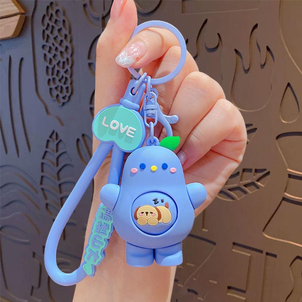 

Fruit Rotate Pear Pendant Puppy Face-changing Koala Keychain Toy Car Key Pendant Purple Pear