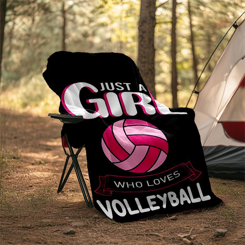 Volleyball Theme Printed Blanket - Perfect for Couch, Bed, Travel & Outdoor Use | Machine Washable, Cozy & Durable.