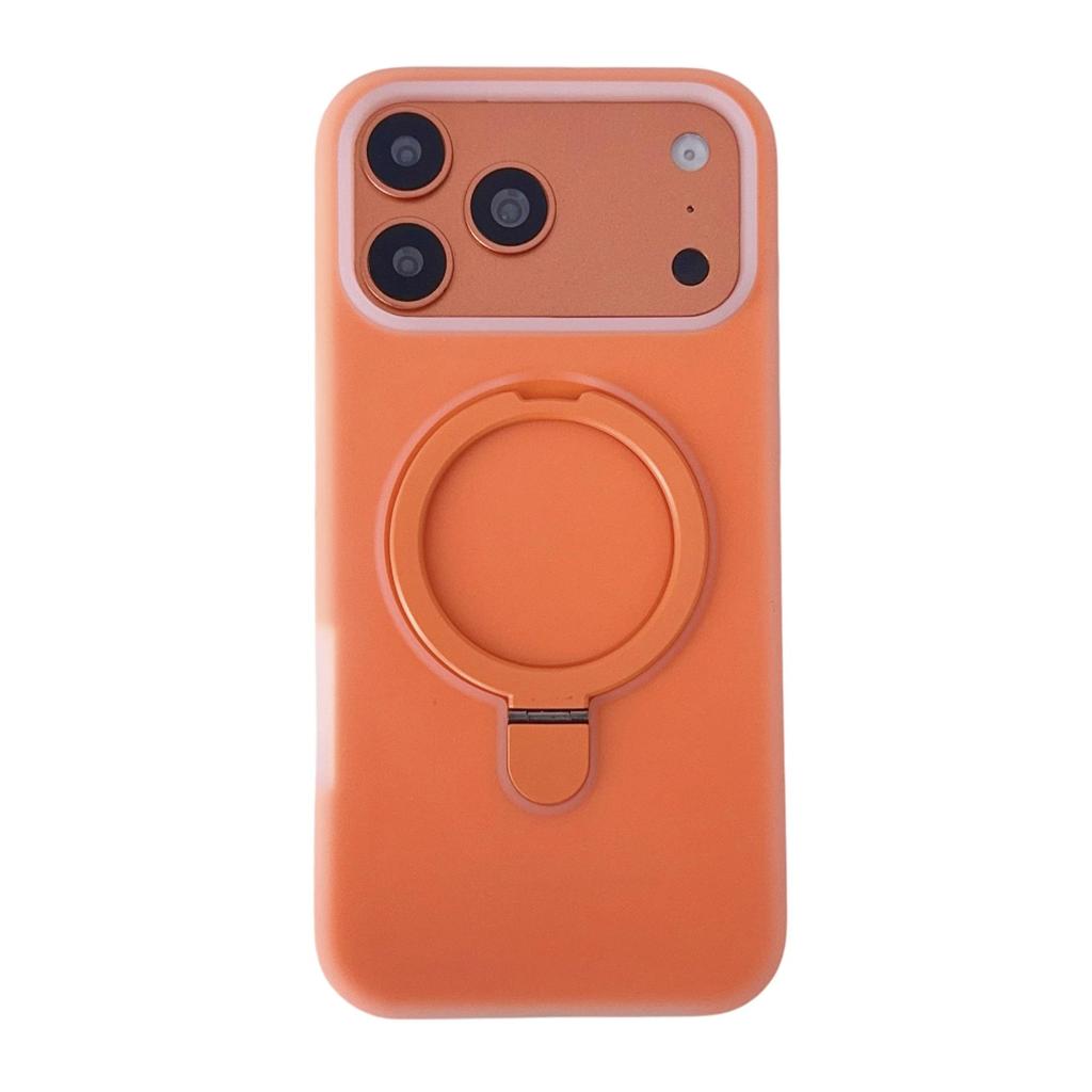 Compatibile con Apple iPhone 17 Pro Max Custodia con Cerniera in Silicone Liquido & iPhone 16/15 Custodia con Supporto Magnetico Dopamina