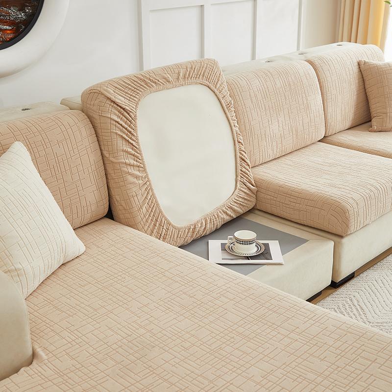 1Pc Jacquard Stretch Sofa Cushion Cover Elastic Fit Soft Washable Sofa Slipcover For Living Room Couch Cushion Cover Home Decor