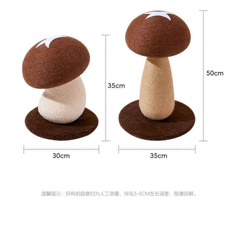 Large Mushroom-Style Cat Scratcher With Sisal Rope Durable Non-Shedding Vertical Climbing Toy Medium Cats
