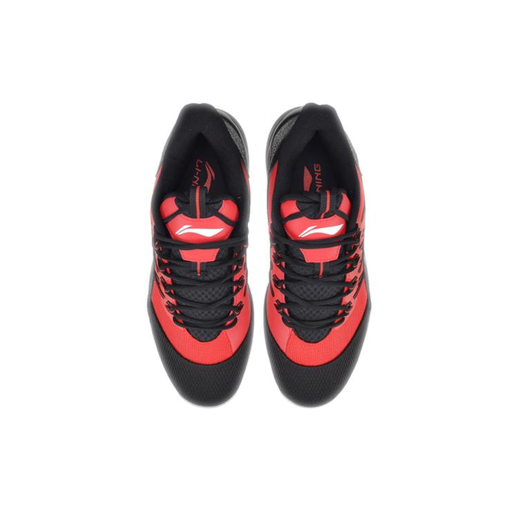 Li Ning Star Speed Rebound Cushioning Lightweight Slip Resistant Low top Basketball Shoes Men's Vermilion ABAQ009-1