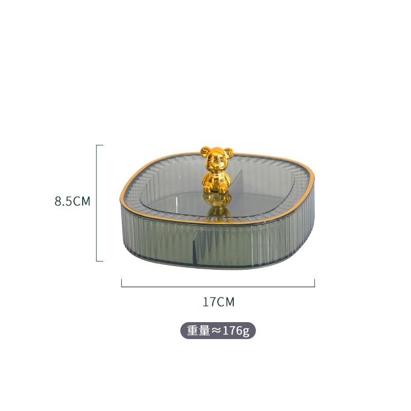 Light luxury New Year s festive candy box Multi-layer fruit plate Nut plate Household living room Dried fruit snacks Grid storage box