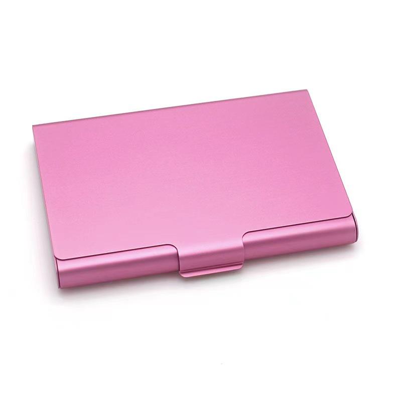 Available Aluminum Business Card Holder, Large Capacity, Portable & Unisex, Ideal for Exhibitions, Gifts, with Customizable Logo Options.
