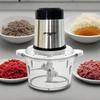 2L Electric Meat & Vegetable Grinder: Glass Model, Compact Food Processor & Chili Powder Chopper for Household Use
