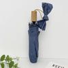 Ten-Bone Large Double Umbrella Small Fresh Sun Umbrella Vinyl Sun Protective Sun Shade Rain Dual-Use Triple Folding Umbrella Female Manual