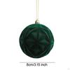 3 Pack of Flocked Christmas Baubles for Home Decor