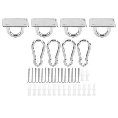Stainless Steel Suspended Ceiling Wall Mount Hanging Plate Fixed Hook Buckle for  Hammock