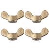 4Pcs M4 M5 M6 M8 M10 Butterfly Nut  Hand Tighten Nuts Easy To Install Brass Wing Nuts