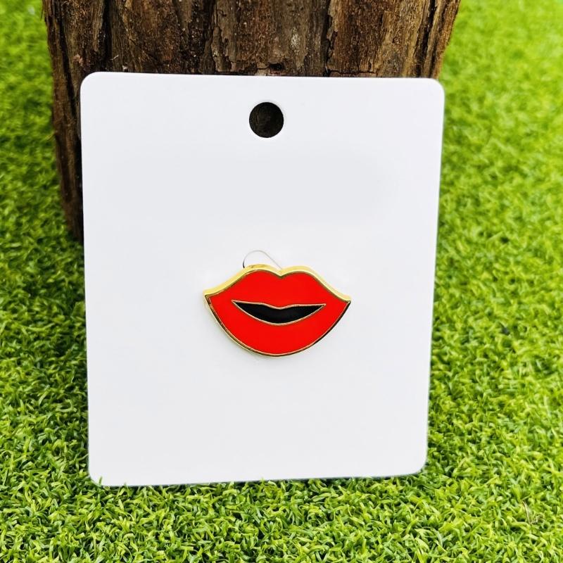 Mouth Shaped Lapel Pin Handmade Jackets Bag Backpack Badge Accessory Clothing Accessories for Elegant Women and Girls