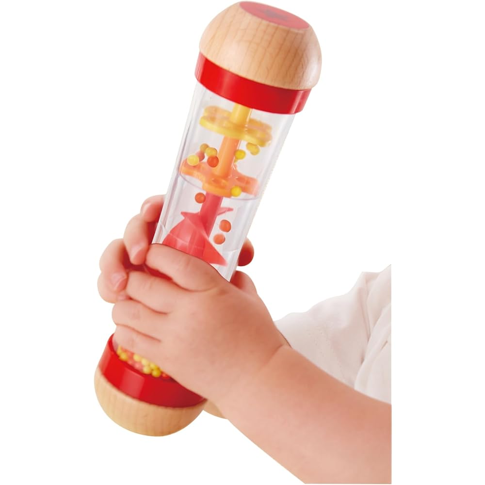 Hape Beads Raindrops Red Toy for Ages 1 and Up, Colorful Learning Activity, Fine Motor Skills Development