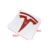 9x8.8cm ABS Car Trunk Badge Sticker for Tesla Model Y Auto Rear Tail Emblem Decal Exterior Decoration