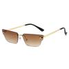 New trimmed square sunglasses European and American fashion trend sunglasses female Internet celebrity street shooting style frameless sunglasses