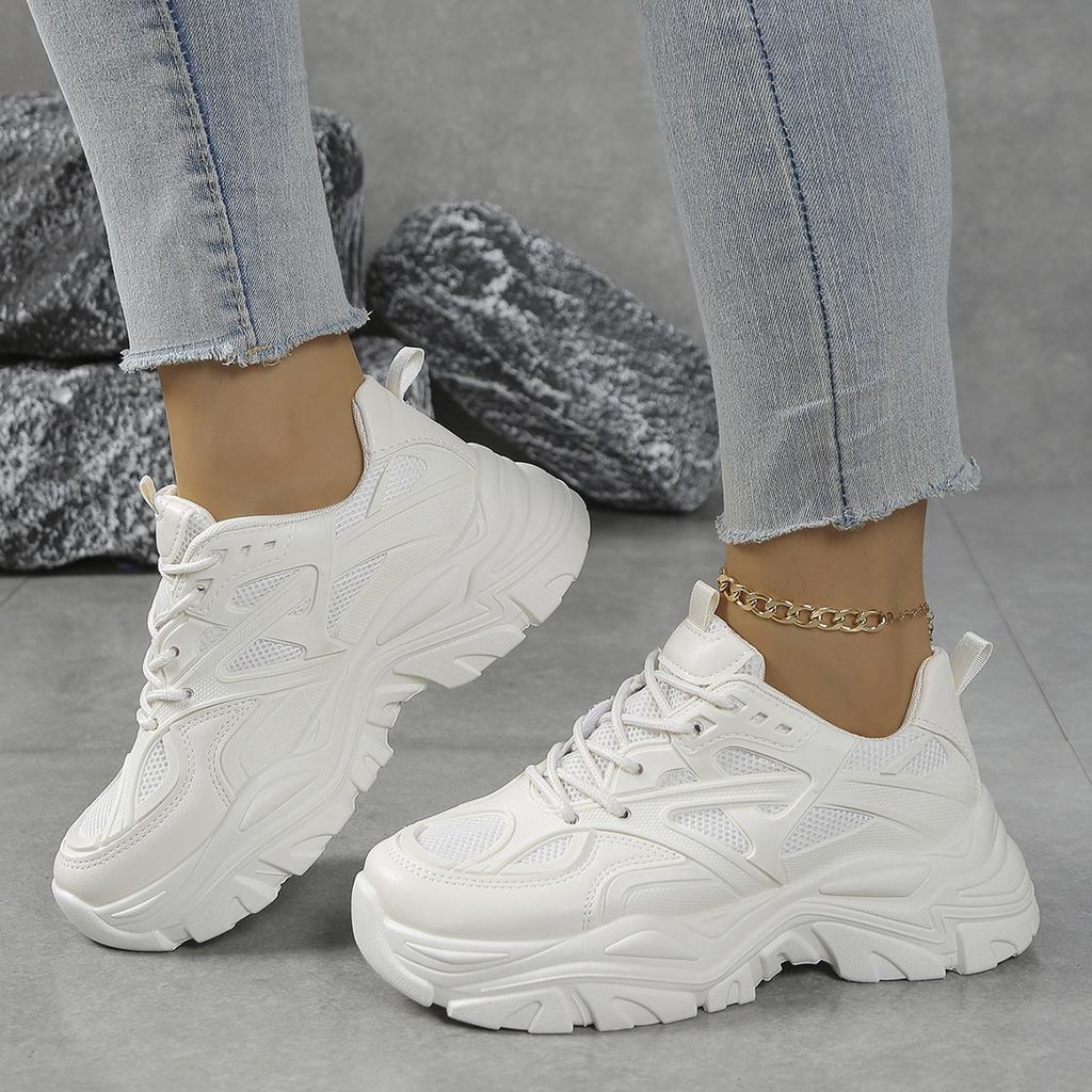Muffin Daddy Shoes Women's Spring and Autumn 2026 Women's Shoes Platform Casual Sneakers Breathable
