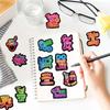 50 Pieces / 2 Designs of Neon Positive and Optimistic Quotes Sticker Handbooks for Luggage Box Decoration Stickers