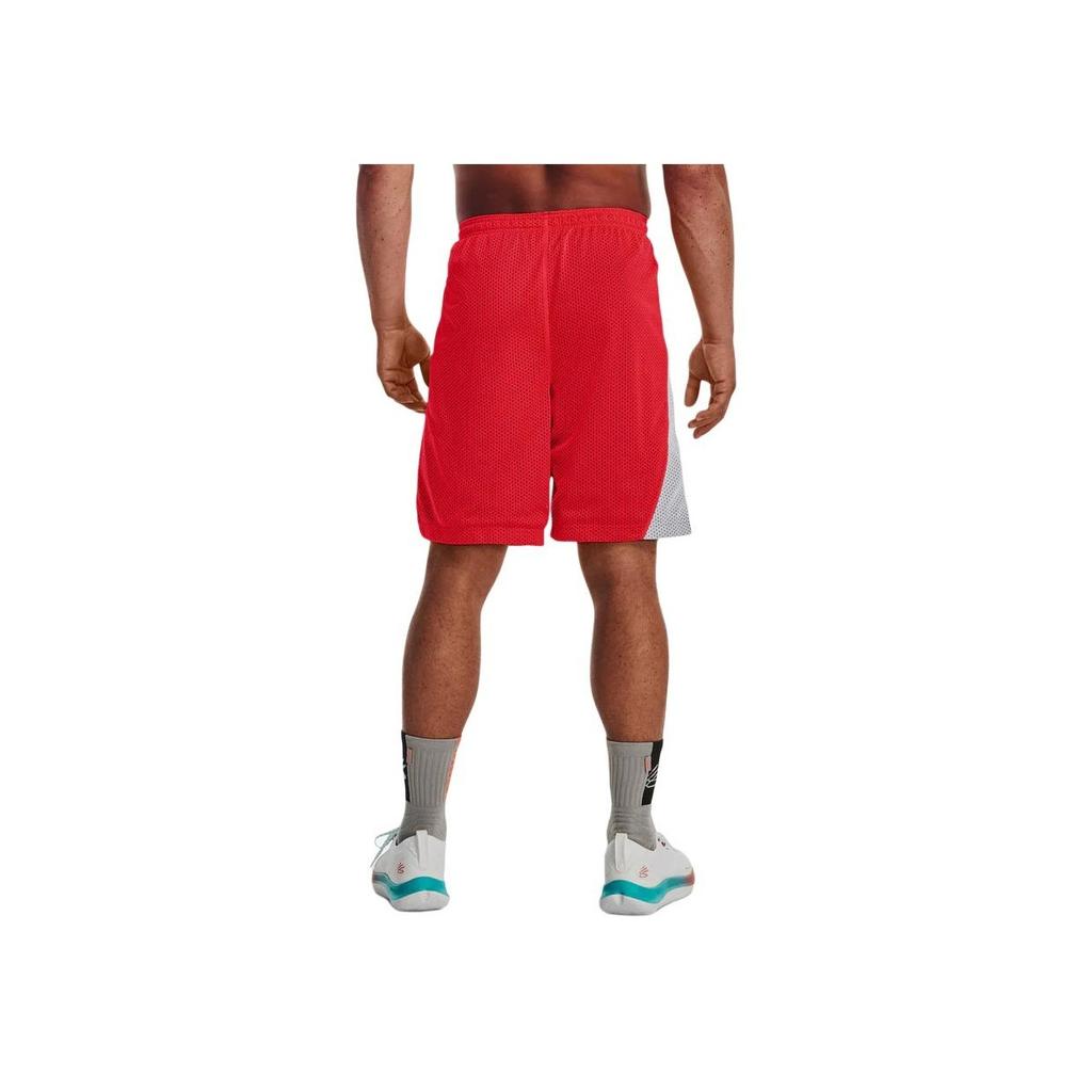 Under Armour Color Block Breathable Fleece Mid-Rise Sports Shorts Men Shorts Red 1374303-810