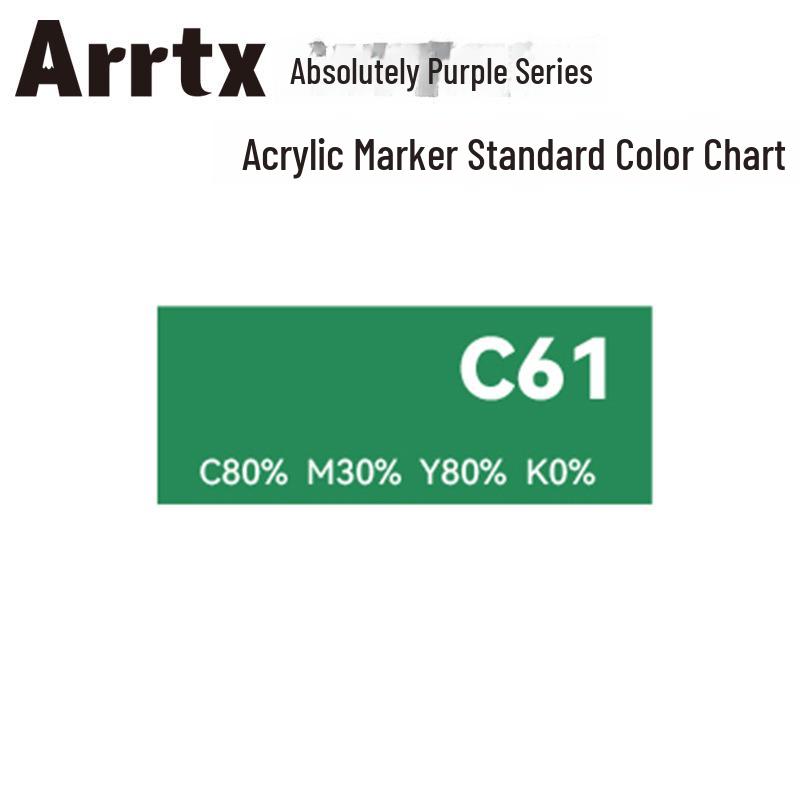 Arrtx Artesian Acrylmarker - Weiche Spitze, Wasserfest, 30 Lilatöne für DIY & Graffiti.