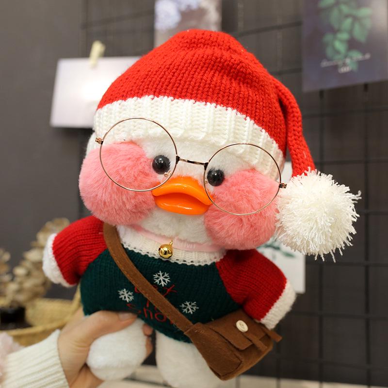 White Influencer Hyaluronic Acid Little Yellow Duck Plush Toy Hand Warmer Pillow Doll Birthday Gift