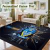 Crystal Velvet Square Rug Custom NameWarrington Wolves FC Pattern Non Slip Home Floor Decor Rug