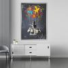 Street Graffiti Posters Print Children's Hot Air Balloon Love Canvas Painting Cartoon Pop Wall Art Picture Home Kid Room Decor