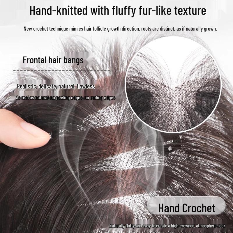 Invisible Fluffy Hair Volume Wig for Women - Seamless Real Hair Bangs Patch