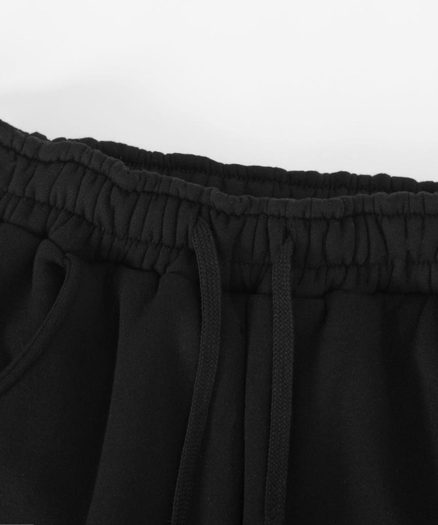 Lekim Fur Flare Sweatpants (Black)