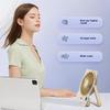Ultra Thin Mini Fan Usb Rechargeable Card Fan Lcd Digital Display 5-Speed Adjustment Hanging Stand Dual Use Desktop Fan