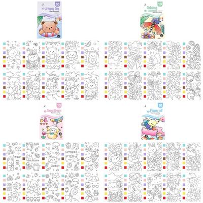 Children Sketch Book Multiple Themes Watercolor Painting Book Vibranted Color Absorption For Home School Or Travel