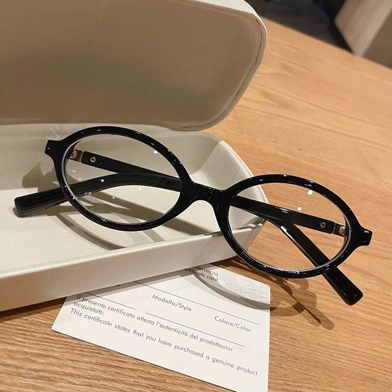Ovale Kleine Rahmenbrille Retro Damen Koreanische Schlichte Brille Blaulichtfilter Brille Augenschutz Leoparden Sonnenbrille